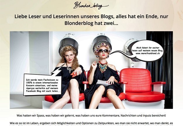 Bye, bye Blonderblog, hello More than Blond. Einer der wichtisten Schweizer Lifestyle Blogs.