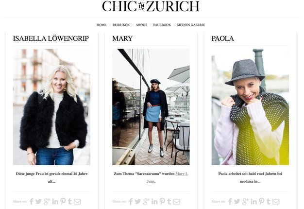 Chic in Zürich ist DER Zürcher Streetstyle Blog.