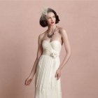Vintage Hochzeitskleid: Schulterfrei in Creme