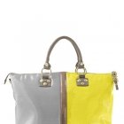XXL-Shopper-Tasche: Zweifarbige Lacktasche