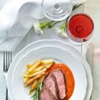 Valentinstagsmenü: Rindshuft-Steaks mit Rosmarin-Kartoffeln