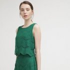 Kleider für Hochzeitsgäste: Grünes Spitzenkleid