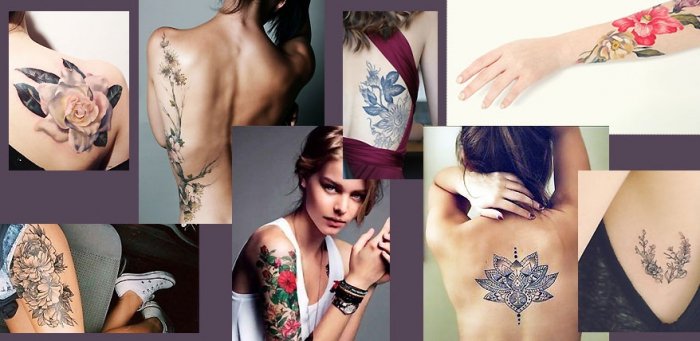 Tattoo Vorlagen für Blumen-Tattoos