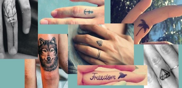 Tattoo Vorlagen für den Finger