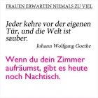 Wie Frauen berühmte Zitate sagen würden: Goethe