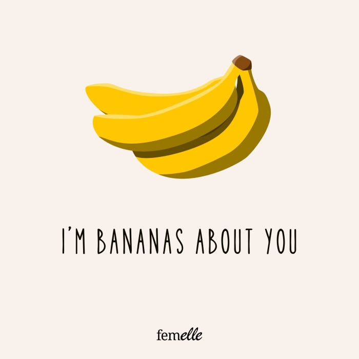 Valentinstag-Sprüche: I’m bananas about you