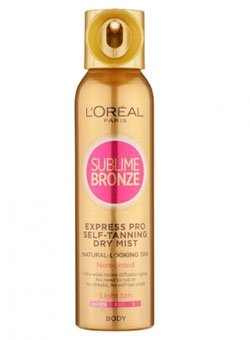 Selbstbräuner-Test: Loréal Sublime Bronze Express Pro Self-Tanning Dry Mist 