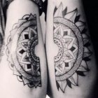 Partner Tattoo: Halbes Mandala