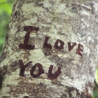 Stilles Liebesbekenntnis: In Holz geschnitzt
