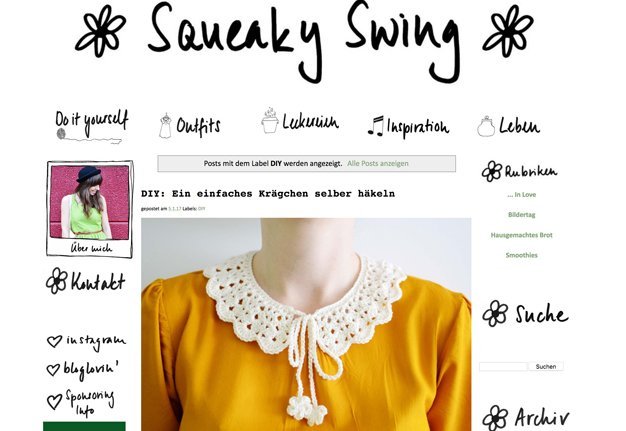 Schweizer DIY Blog um Nähen, Stricken Basteln: Squeaky Swing.